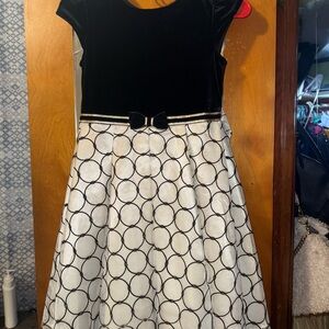 Jona Michelle Black and White A-Line Dress for Wedding Guest